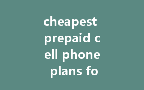 cheapest prepaid cell phone plans for one person